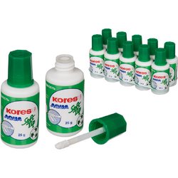 Корректирующая жидкость (штрих) Kores Soft Tip Aqua водная 25 мл